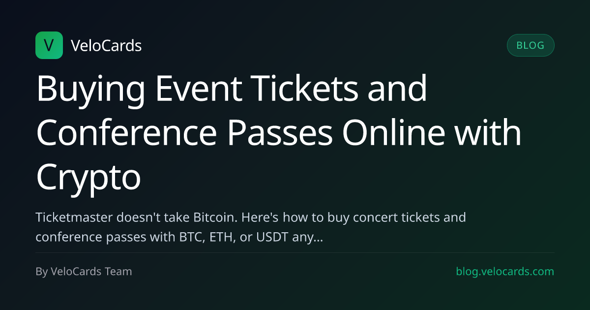 Buying Event Tickets and Conference Passes Online with Crypto