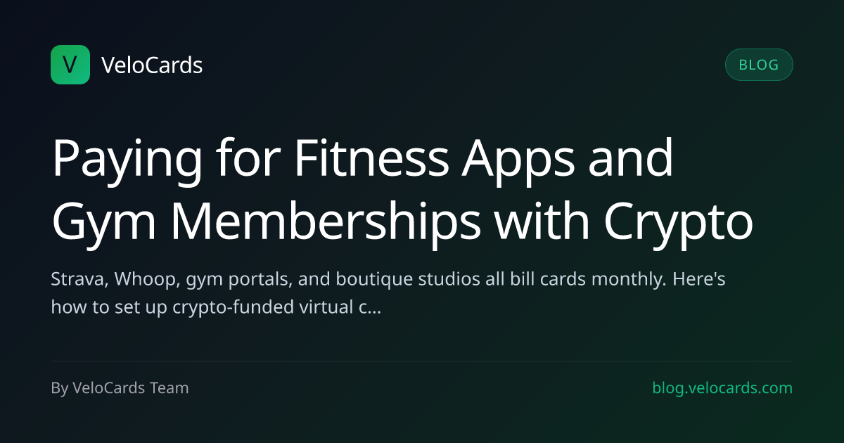 Paying for Fitness Apps and Gym Memberships with Crypto