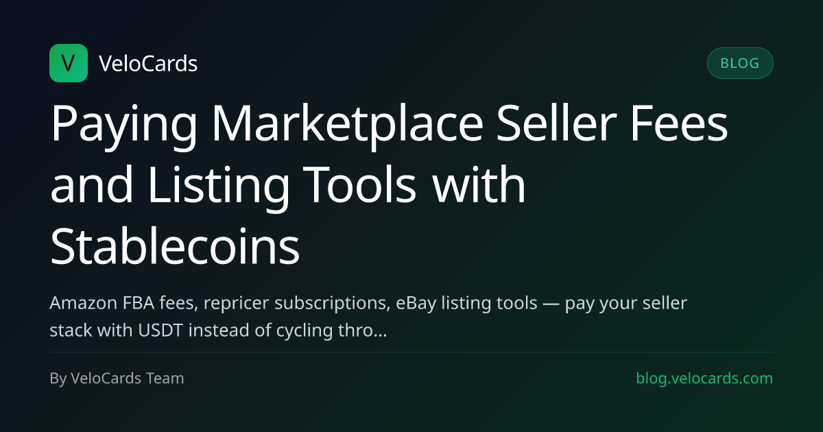 Paying Marketplace Seller Fees and Listing Tools with Stablecoins