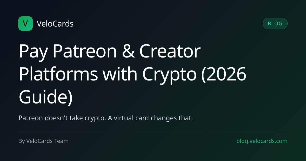 Pay Patreon & Creator Platforms with Crypto (2026 Guide)