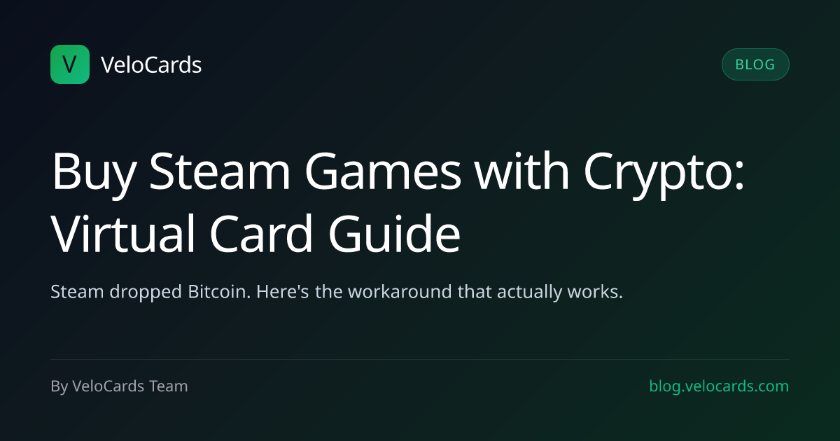 Buy Steam Games with Crypto: Virtual Card Guide