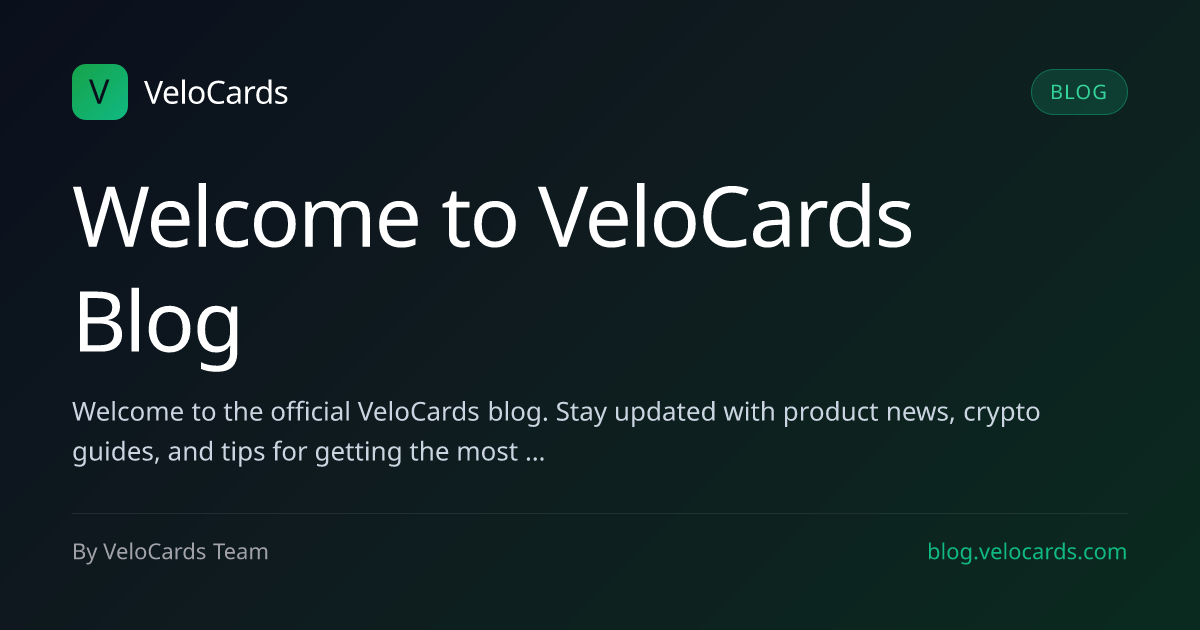 Welcome to VeloCards Blog